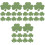 3Sets Green Leaf Paper Cutouts Decorative Wall Art for Classroom Decor 4