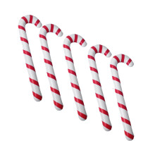 20Pcs Inflatable Candy Cane Crutches White Stripe Holiday Decoration