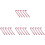 20Pcs Inflatable Candy Cane Crutches White Stripe Holiday Decoration 3
