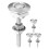 4Pièces Verrous De Capot Rapides Aluminium Argenté Kit Auto 8