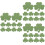 3Sets Green Leaf Paper Cutouts Decorative Wall Art for Classroom Decor 7