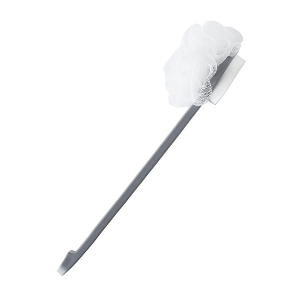 Totority Grey 5Pcs Shower Scrubber Brush Long Handle Back Exfoliating Tool