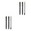 6Pièces Stylos Brosse Débutants Pointe Fine Acier Nylon 5