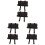 6Pcs Waterproof PU Motorcycle Side Tools Storage Box Brown 3