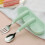 2Pièces Ensemble Fourchette Vert Bébé Acier PP 5