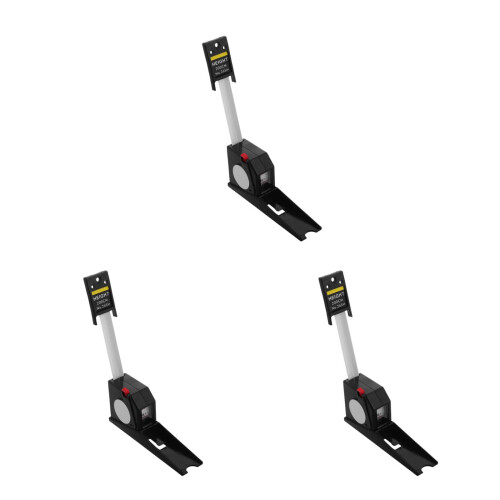 3Pièces Dispositif Hauteur Portable Durable Abs/pvc Noir 2