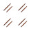 8Pièces Rouleaux De En Bois Ergonomiques Marron 10