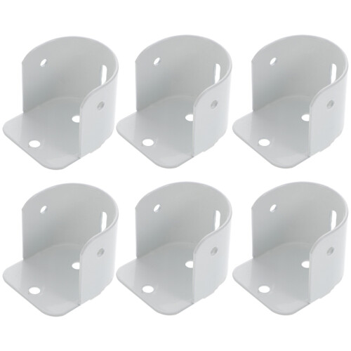 30Pcs White Iron Closet Pole Brackets Easy Install Rod Holders