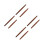 8Pièces Rouleaux De En Bois Ergonomiques Marron 4