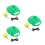 3Ensembles Entraîneur Tennis Simple À Élastique Vert Sport 4