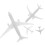 12Pcs Micro Landscape Plane Kits White Plastic Miniature Decor Toys 1
