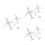 12Pcs Micro Landscape Plane Kits White Plastic Miniature Decor Toys 6