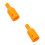 2Pièces Kit Remplacement Manche Mop Plastique Orange Polyvalent 5