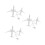 12Pcs Micro Landscape Plane Kits White Plastic Miniature Decor Toys 8