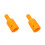 2Pièces Kit Remplacement Manche Mop Plastique Orange Polyvalent 6