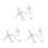 12Pcs Micro Landscape Plane Kits White Plastic Miniature Decor Toys 7