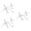 12Pcs Micro Landscape Plane Kits White Plastic Miniature Decor Toys 10