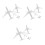 12Pcs Micro Landscape Plane Kits White Plastic Miniature Decor Toys 5