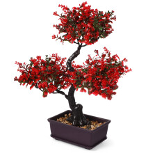 3Pièces Artificielles Rouges Décoratives Pour Table