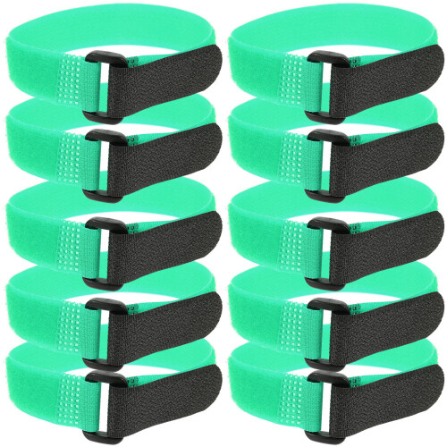 125Pcs Green Elastic Yoga Mat Straps with Hook and Loop for Home Use