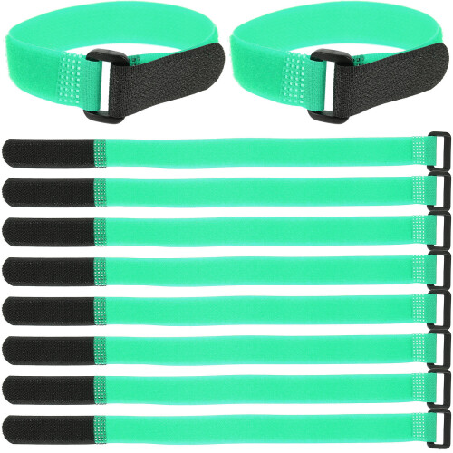 125Pcs Green Elastic Yoga Mat Straps with Hook and Loop for Home Use 1