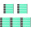 125Pcs Green Elastic Yoga Mat Straps with Hook and Loop for Home Use 4