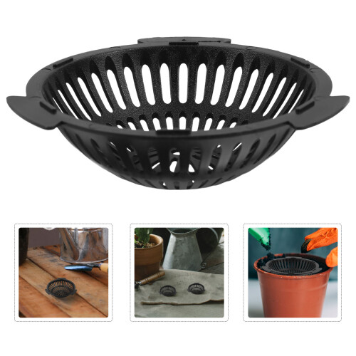 20Pcs Black PP Plant Pot Grid Pads Planter Hole Mesh Mat Accessories