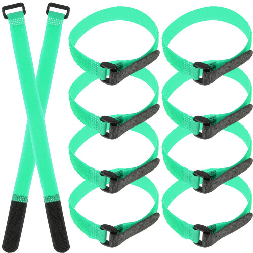 125Pcs Green Elastic Yoga Mat Straps with Hook and Loop for Home Use 2