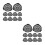 20Pcs Black PP Plant Pot Grid Pads Planter Hole Mesh Mat Accessories 7