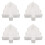 4Pcs Wooden Xmas Tree Plate White Dessert Serving Tray Multi-Purpose 6