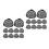 20Pcs Black PP Plant Pot Grid Pads Planter Hole Mesh Mat Accessories 4