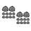 20Pcs Black PP Plant Pot Grid Pads Planter Hole Mesh Mat Accessories 8