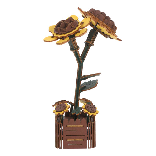4Ensembles Tournesol Bois 3D Puzzle DIY Artisanat