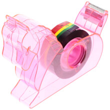 5Sets Professional Pink Tape Cutter Portable Tape Dispenser for Home