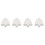 4Pcs Wooden Xmas Tree Plate White Dessert Serving Tray Multi-Purpose 5