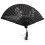 3Pcs Compact Black Folding Fans Bamboo Cloth Handheld Dance Fans 1