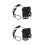 2Pcs Energy Efficient LED Stage Spotlights with Multicolor Modes Black 4