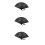 3Pcs Compact Black Folding Fans Bamboo Cloth Handheld Dance Fans 10
