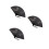 3Pcs Compact Black Folding Fans Bamboo Cloth Handheld Dance Fans 9