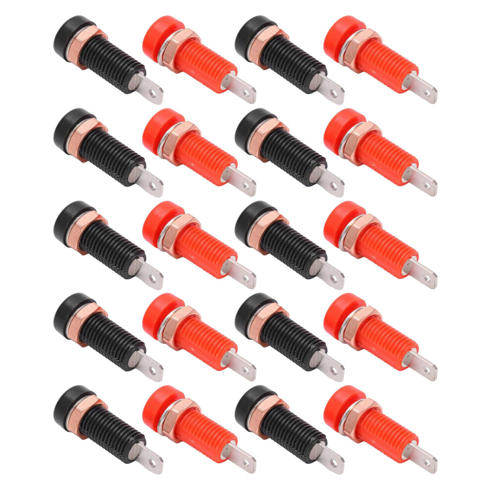 80Pcs Heat-Resistant 4Mm Banana Female Jack Panel Mount Socket Adapter 3641285518025