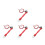 4Pcs Motorcycle Antenna Light Red Alloy Plastic Night Visibility 6