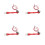 4Pcs Motorcycle Antenna Light Red Alloy Plastic Night Visibility 7