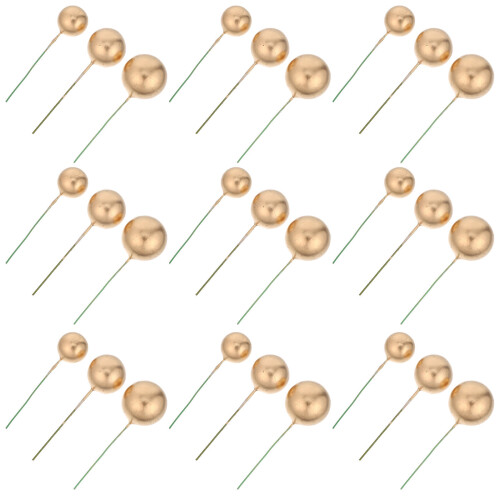 300Pcs Plastic Gold Orb Cake Toppers Sphere Cake Decorations