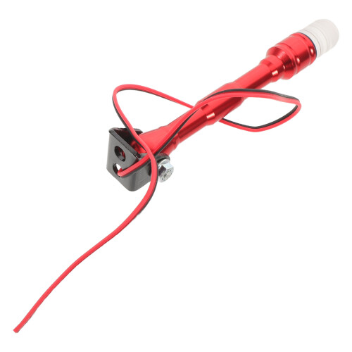 4Pcs Motorcycle Antenna Light Red Alloy Plastic Night Visibility 2