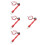 4Pcs Motorcycle Antenna Light Red Alloy Plastic Night Visibility 8