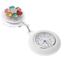 2Pcs Nurse Pocket Watches White Stable Hanging Functional for Nurses
