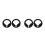 4Pcs Durable Pull Rings Black ABS Fitness Rings for Exercise 6