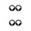 4Pcs Durable Pull Rings Black ABS Fitness Rings for Exercise 9
