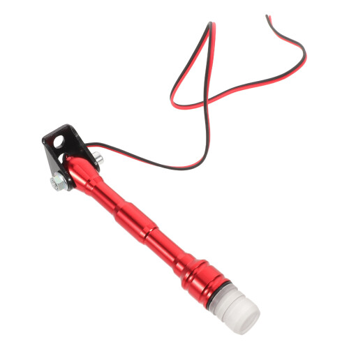 4Pcs Motorcycle Antenna Light Red Alloy Plastic Night Visibility 1