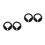 4Pcs Durable Pull Rings Black ABS Fitness Rings for Exercise 7